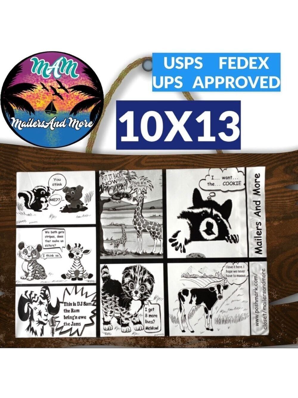 25 10X13 Comic Strip Poly Mailers, Shipping Envelopes PRICE IS FIRM - Picture 7 of 8